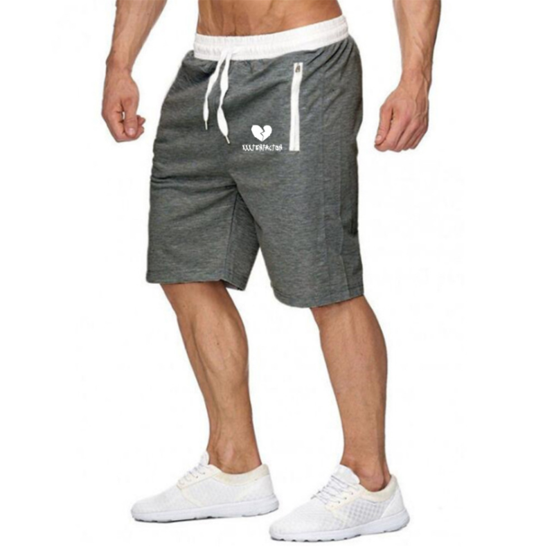 Мужские спортивные шорты, спортивные шорты, дышащие шорты с рисунком, Спортивная уличная одежда, модные спортивные брюки для мужчин