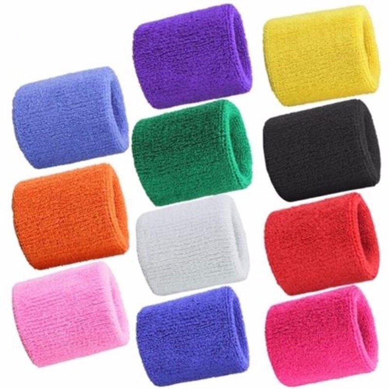 Laufen Baumwolle Badminton Schutz Basketball 1 farbige Ausrüstung sportliche Armbänder für Männer und Frauen schweiß absorbierend