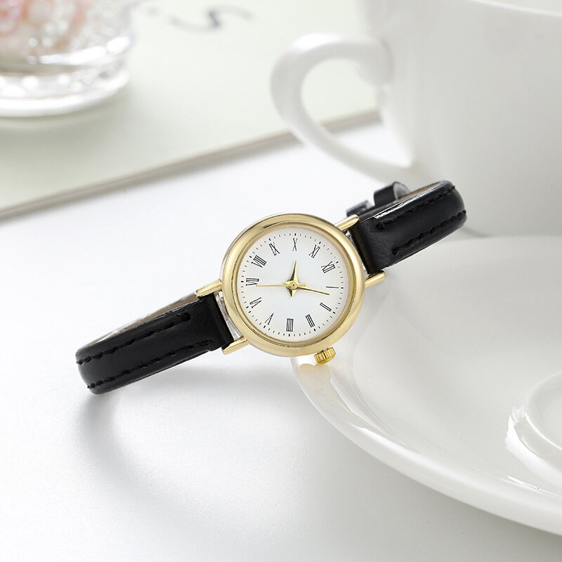 Casual Eenvoudige Microwatch Met Romaanse Schaal Riem Quartz Student Horloge