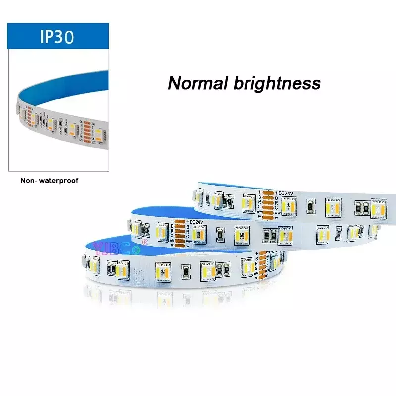 Tira de luces LED RGB + CCT, 12V, 24V, 5m, en 1 5 colores, SMD 5050, 60LEDs/m, 96LEDs/m, RGB + CW/WW, RGBWC, CCT, brillo Normal