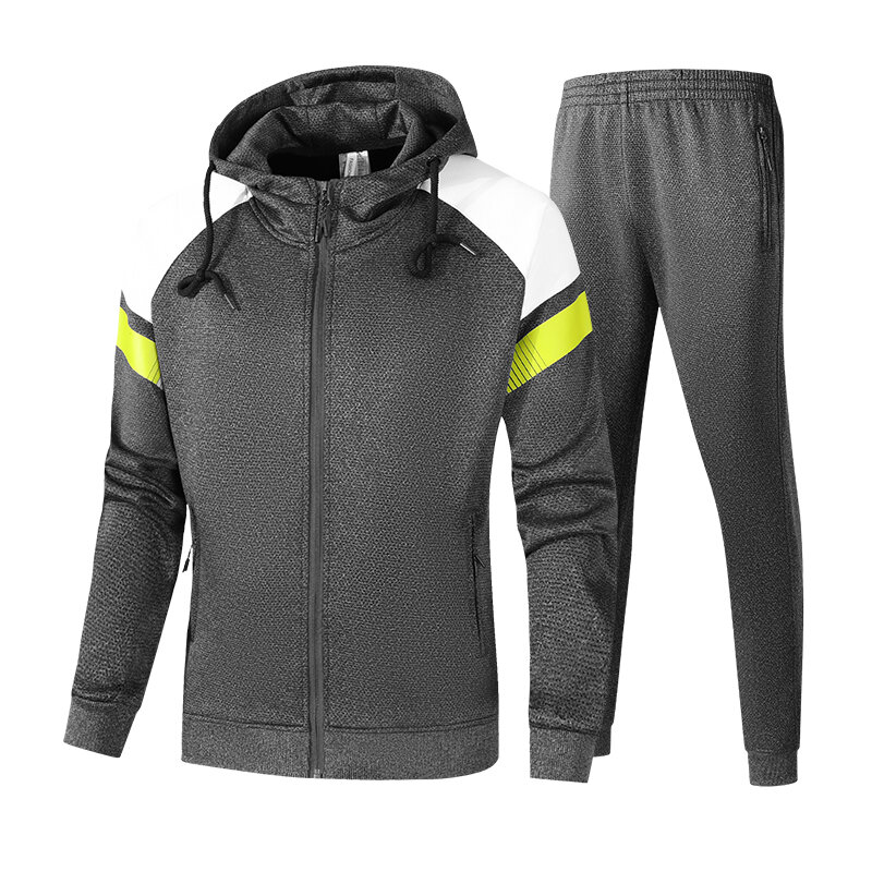 Tracksuit Men Sportswear Suit New Male Spring Autumn Clothing Casual Hooded Sets 2 Pieces Sweatshirt + Sweatpants Asian Size