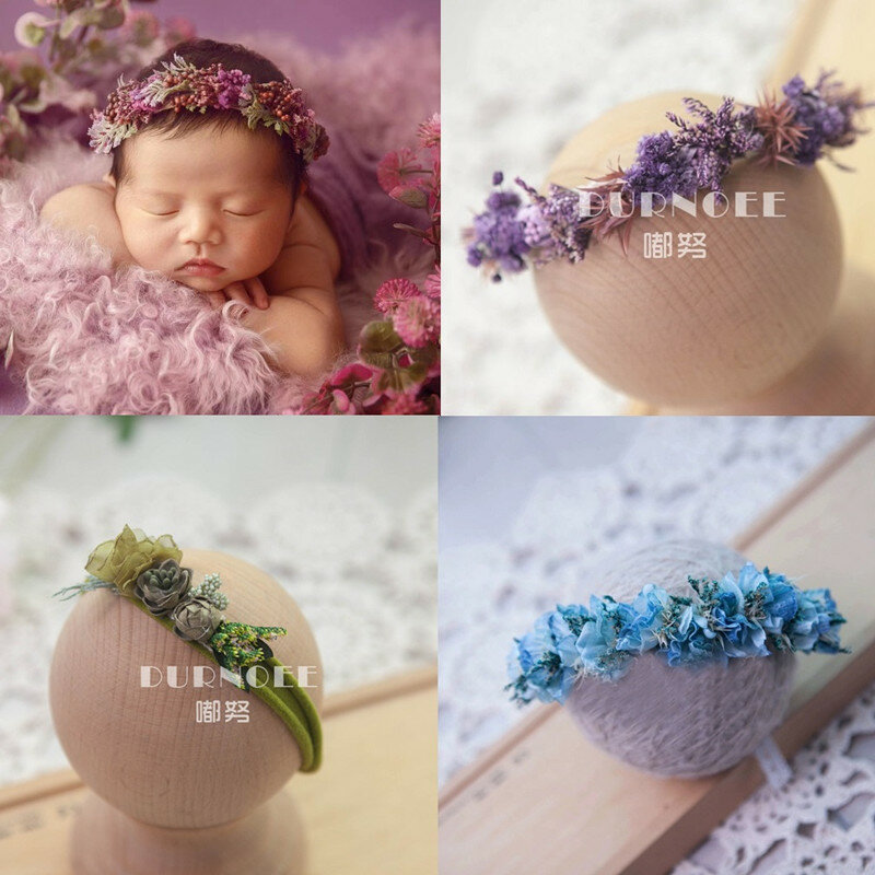 Baby Girl Flower opaska na głowę Newborn Photography opaski na głowę Studio zdjęcie nakrycia głowy niemowlę akcesoria do włosów