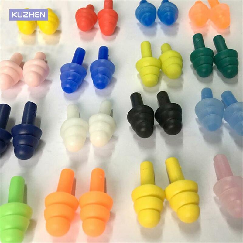 20PCS Ear Plugs Sound insulation Waterproof Silicone Ear Protection Earplugs Anti-noise Sleeping Plug For Travel Noise Reduction