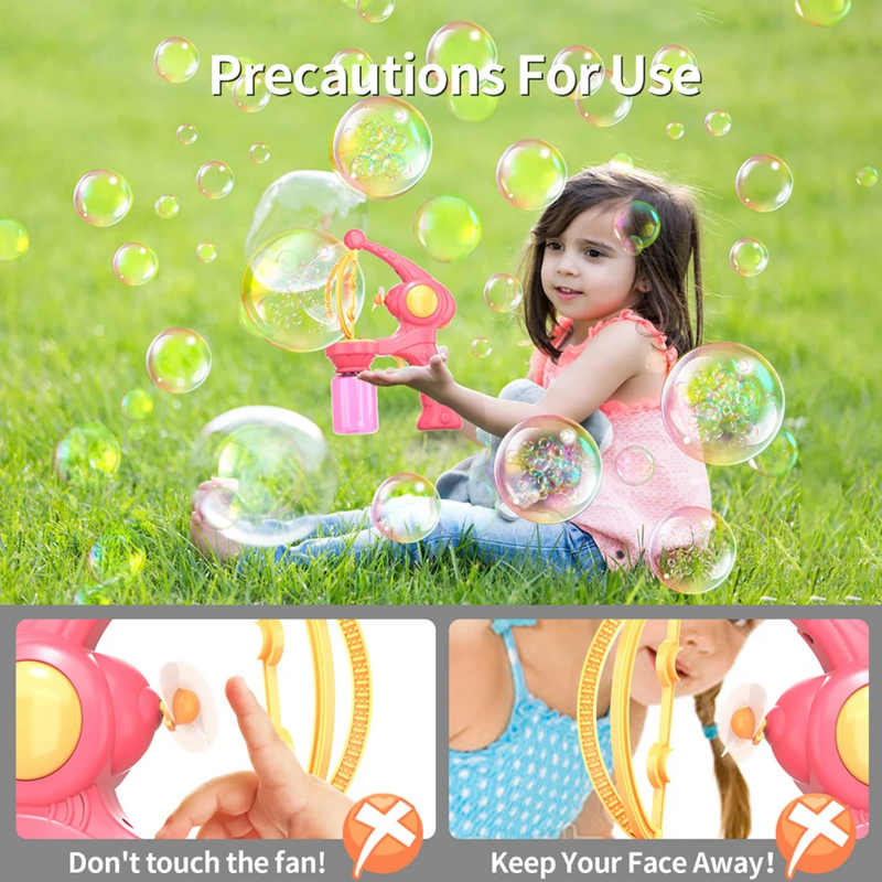 Bubble Machine Rocket Fully Automatic Blowing Electric Soap Bubble Gun Boys Girls Toys Childrens Day Gift Outdoor Party Play
