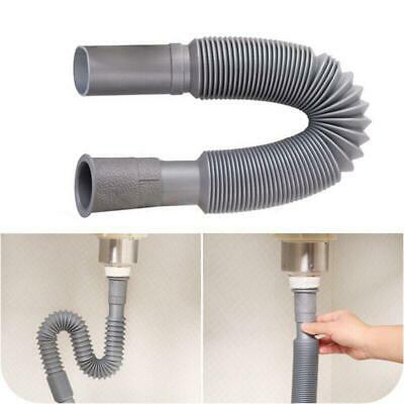 Tuyau de ark flexible en PVC pour évier domestique, tube anti-odeur, accessoires de fixation, extension de ark