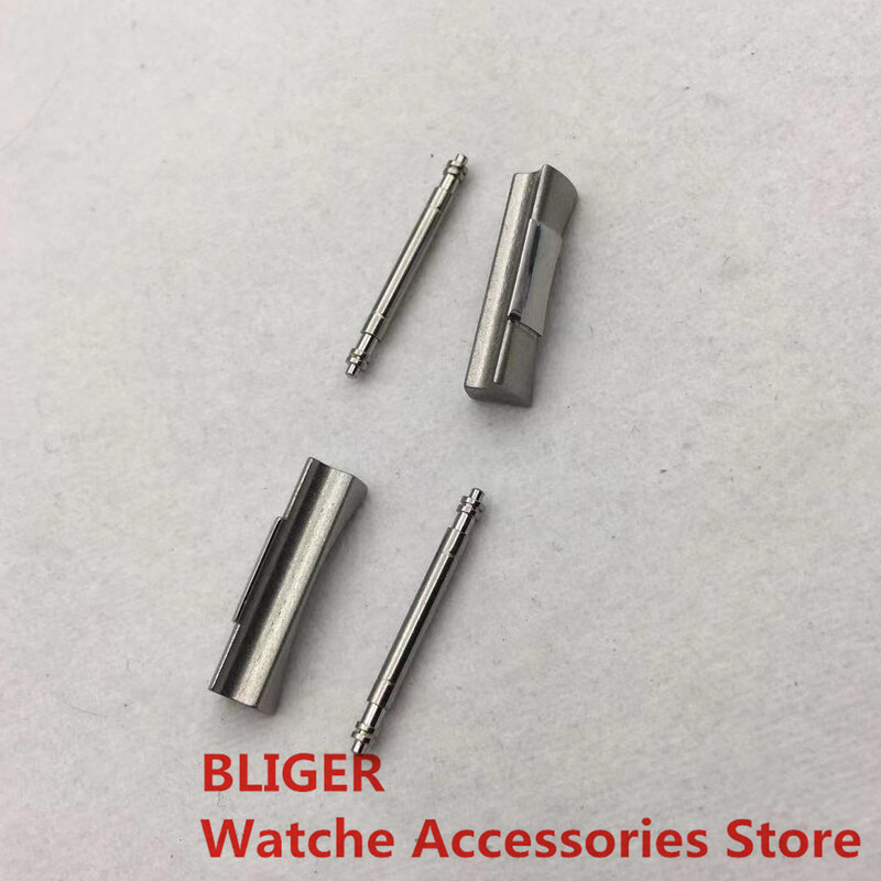 Stainless Steel Curved End Connector For  40mm 44mm Silver Black Watch Band Adapter Link 2pcs