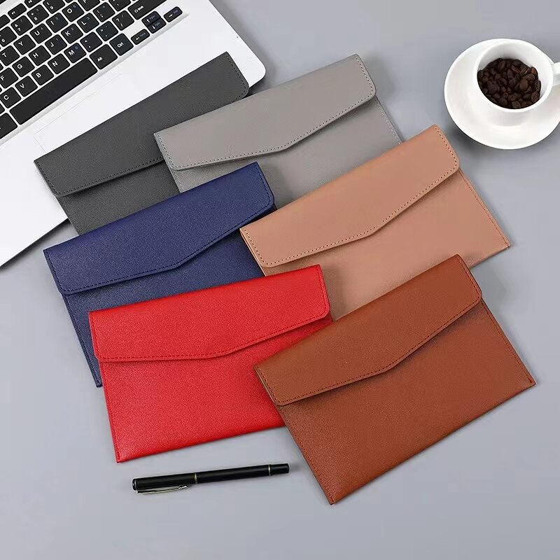 MoeTron Leather Document Bag A5 Envelope Document Holder Quality PU Leather A6 Document Pouch Femme Document Organizer File Bag