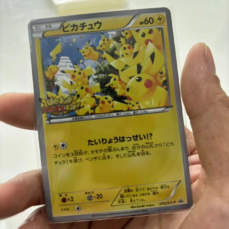 Pokémon Pikachu Coleção Cartões, Surto em Massa, DIY, Clássico Jogo de Cartas Único, Anime Self Made Cartões, Brinquedos Presente, 3Pcs