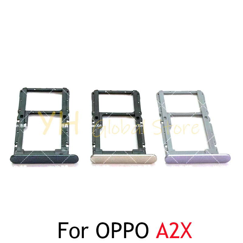 Soporte de bandeja para ranura de tarjeta Sim, piezas de reparación para OPPO A2X