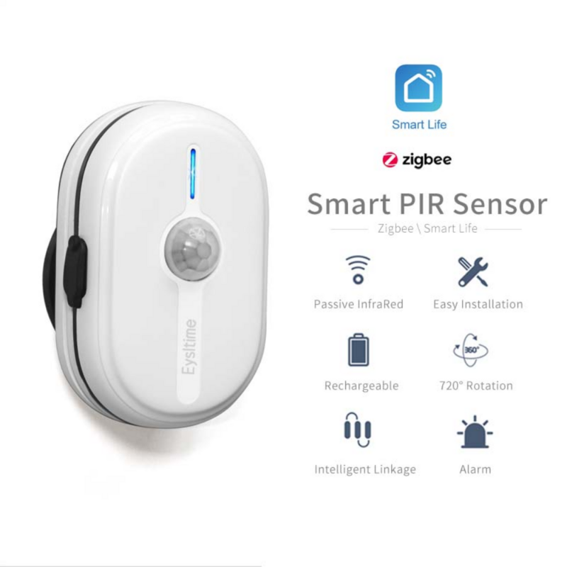 Sensor infrarrojo inteligente para seguridad de personas, dispositivo de detección de movimiento PIR, plegable, giratorio, recargable, aplicación Tuya Smart Life, Zigbee