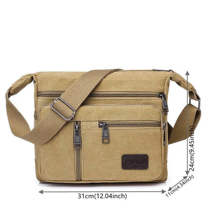 Męskie płócienne torby na ramię Casual Tote Travel męskie torby Crossbody luksusowe torby Messenger moda wysokiej jakości torebka