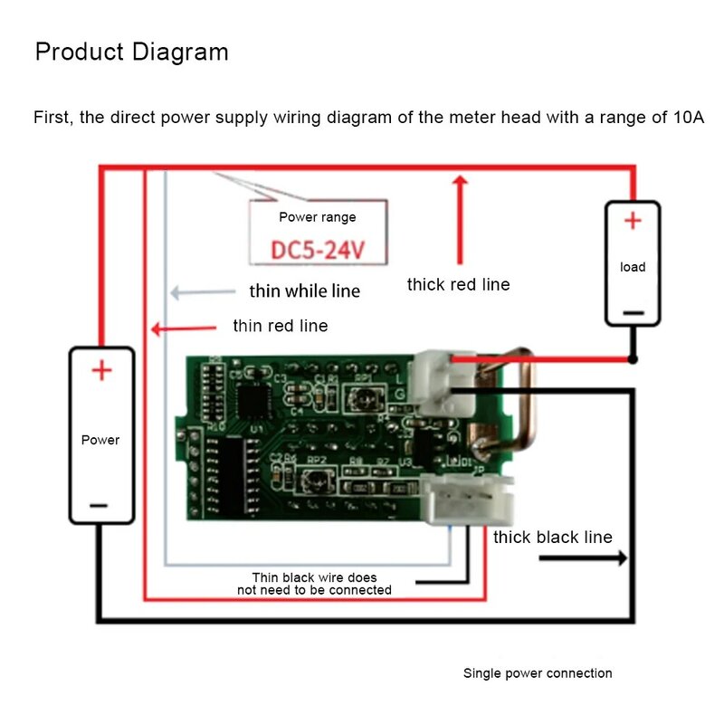 Voltímetro digital duplo do medidor do volt de digitas 0.28 polegadas amperímetro ajustável do voltímetro da c.c. 500v 10a