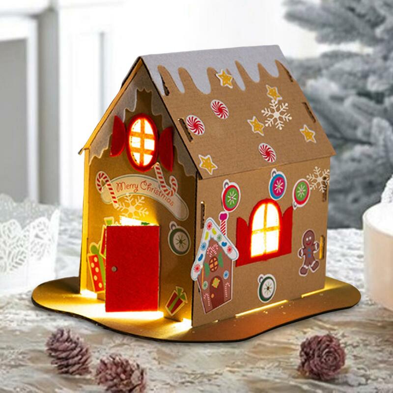 Diy Christmas Houses DIY Kits Early Education Toys Teaching Material Christmas Party Game for Children Kids Preschool