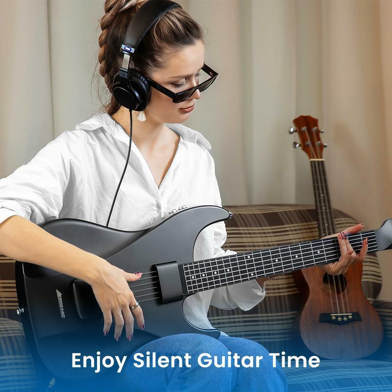 AeroBand Painless Guitar & Guitar Smart Silicone Strings Bluetooth And 8 Sounds USB MIDI Function
