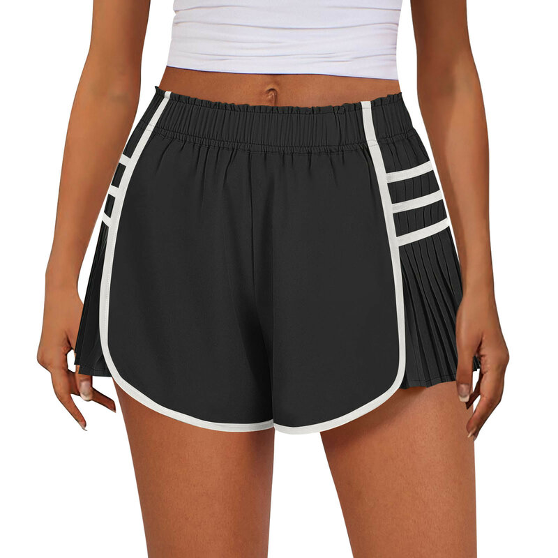 2024 baru celana pendek pinggang tinggi wanita celana pendek olahraga lari celana latihan Gym cepat kering celana Yoga celana tenis celana pendek musim panas