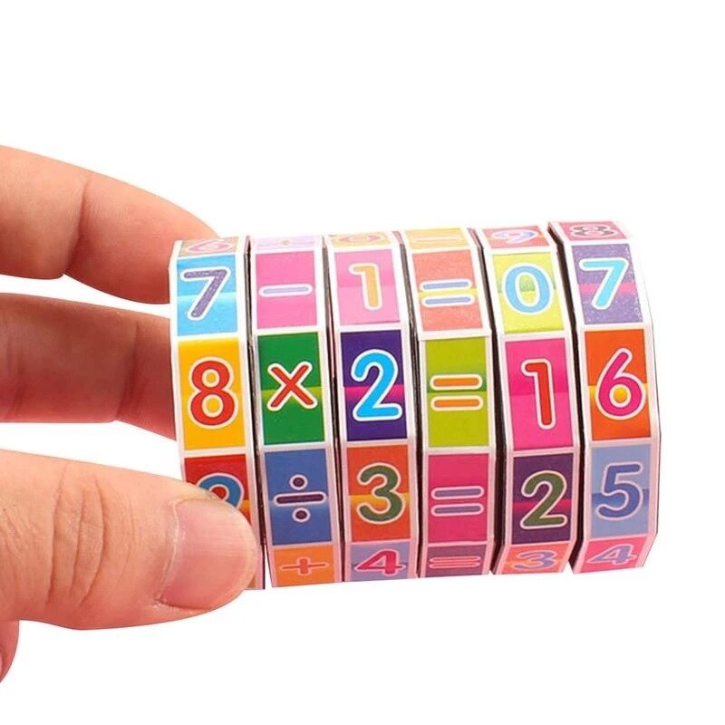 Dzieci liczby matematyczne zabawka magiczna kostka Montessori gra logiczna dla dzieci uczących się matematyki blok obliczeniowej gry