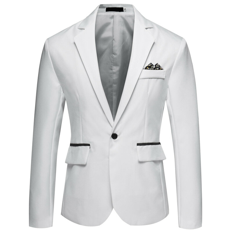 Blazer coreano cavalheiro de lã masculino, estilo britânico, tendência fina, estilo de Hong Kong, casamento casual, negócio, nova moda, 2024
