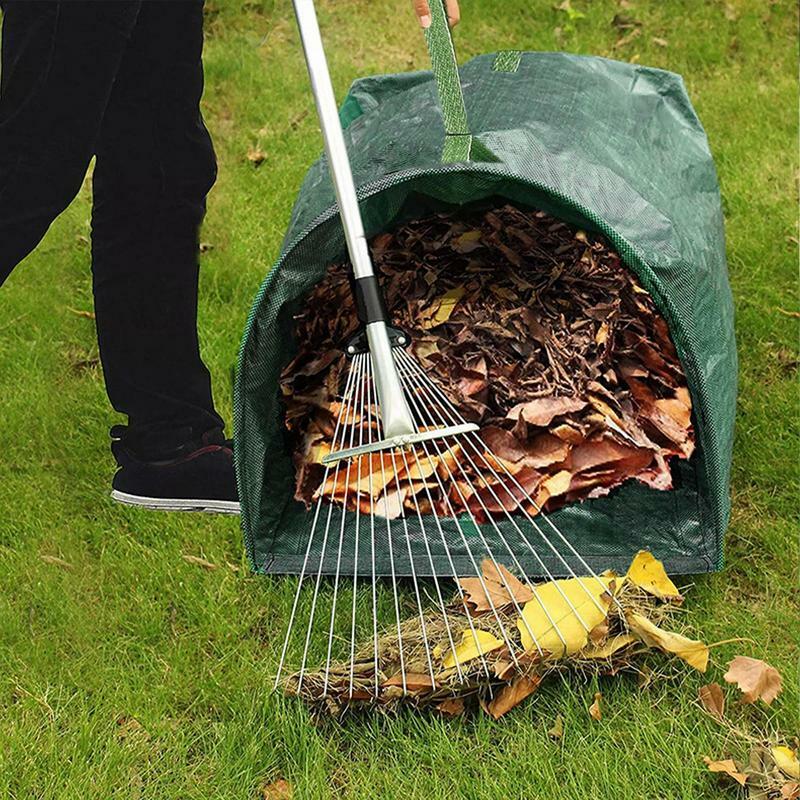 Tas daun halaman taman rumput tas sampah sampah sampah taman tahan air dengan pegangan untuk alat pemotong bunga tanaman stek