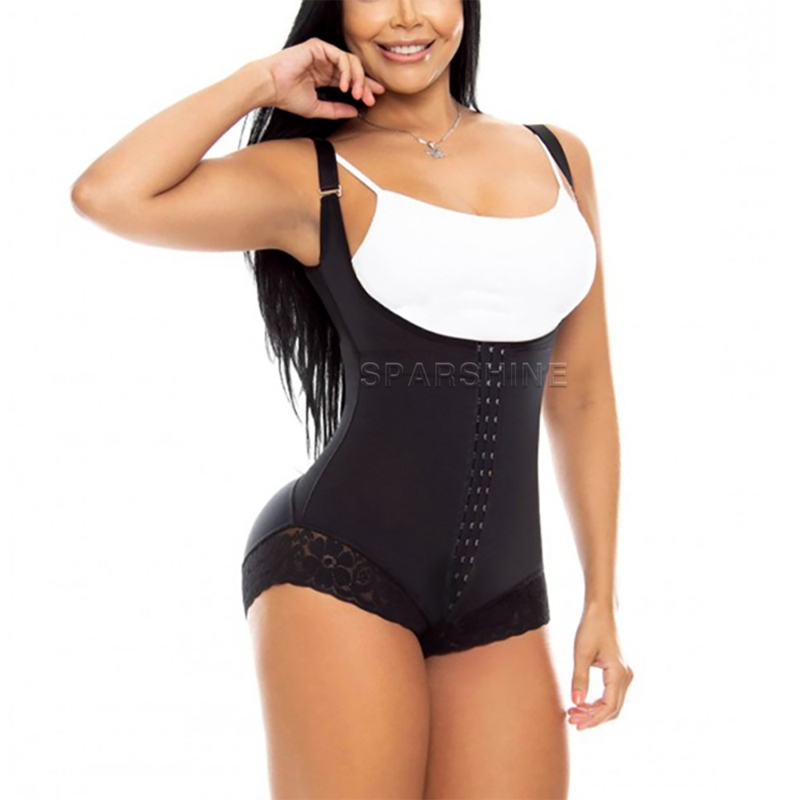 Fajas Colombianas High Compression Tummy Control Triangle Open-chest Shapewear Waist Trainer Butt Lifter Flat Belly Bodysuit
