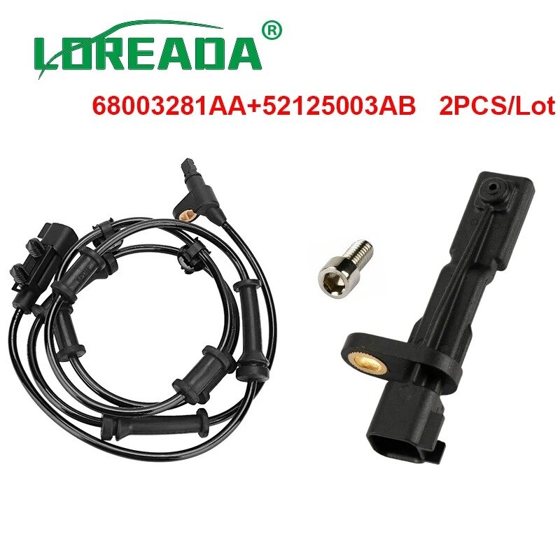 68003281AA 52125003AB 52125003AA New Front Rear Left Right ABS Wheel Speed Sensor For Jeep Wrangler JK 2007-2018 3.6L 3.8L