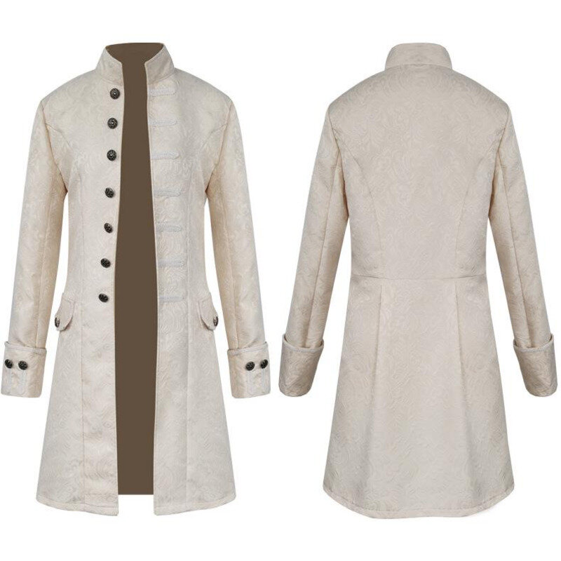 Pria anak-anak mantel panjang Steampunk/kemeja antik mantel Pangeran Abad Pertengahan Renaissance jaket Victoria Edwardian kostum Cosplay