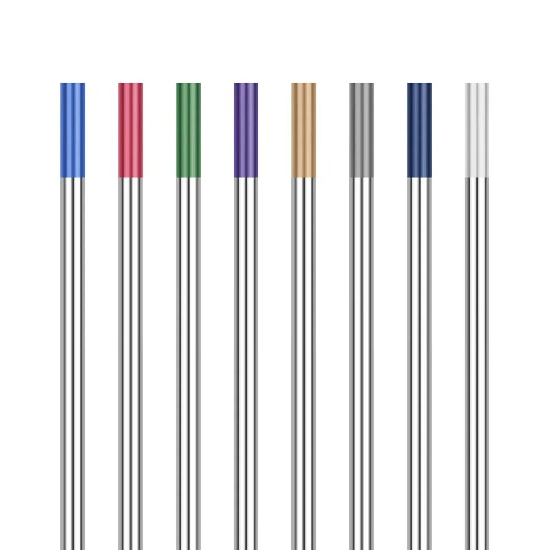 Eletrodos de tungstênio profissional Hastes de soldagem TIG, WL20, WC20, WL15, WZ8, WY20, WP, WR, 150mm, 6 ", 175mm, 7", 1,0, 1,6, 2,4, 3,2 milímetros
