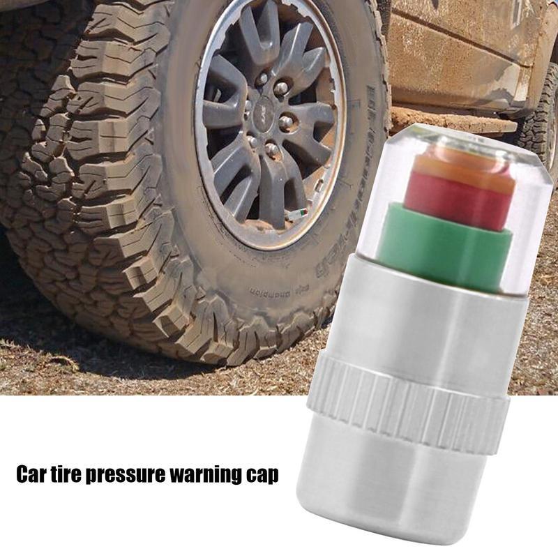 Carro pneu pressão monitor válvula caular tampas, prático anti-roubo válvula, olho alerta, 3 cores