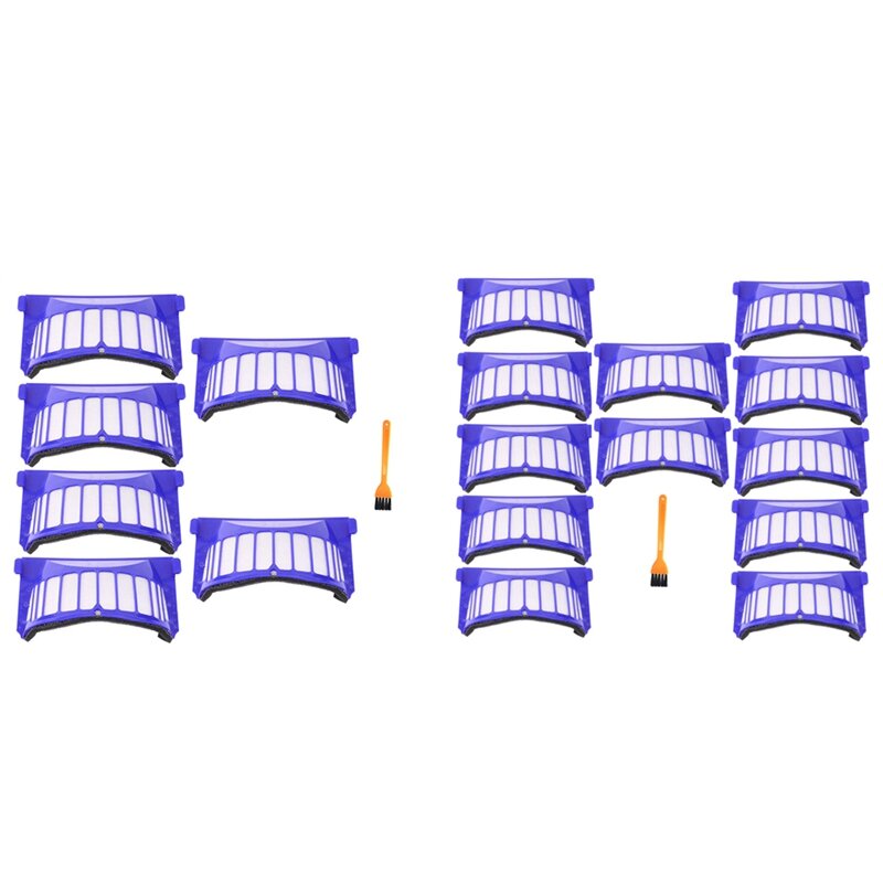 Substituição do filtro de escova HEPA para Irobot Roomba, peças de aspirador, 500, 600 série, 536, 550, 551, 620, 650