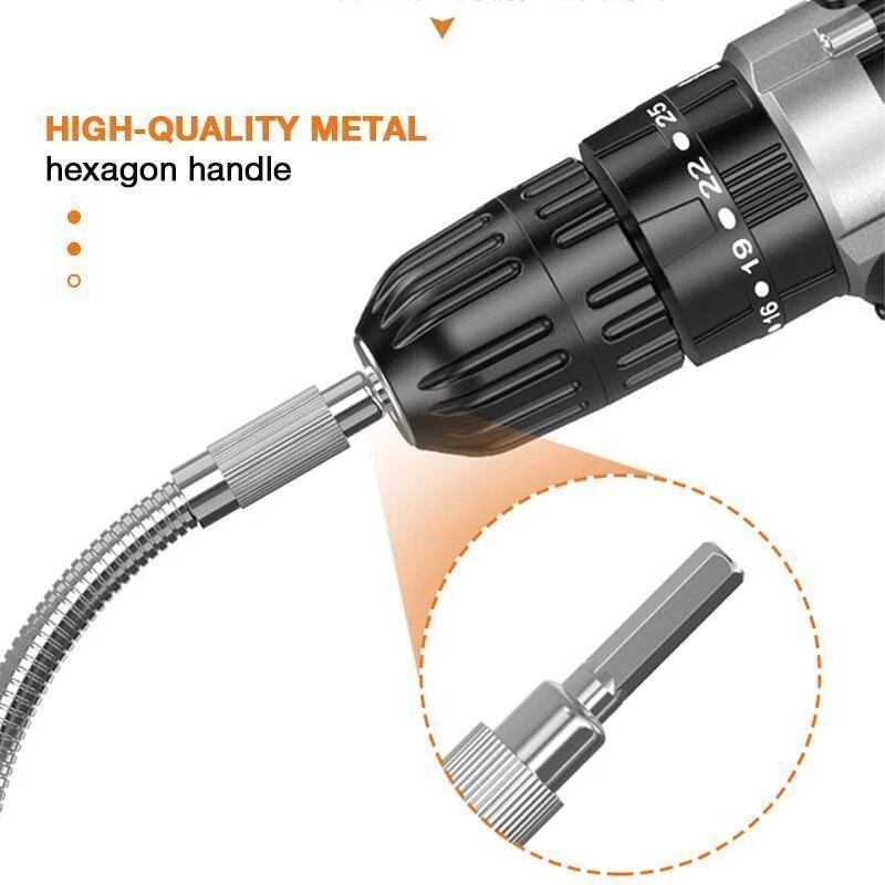 Mintiml 1/4'' 150/400mm Universal Soft Shaft Batch Head For Electric Drill Bit Holder Flexible Screwdriver Hex Shank Extension