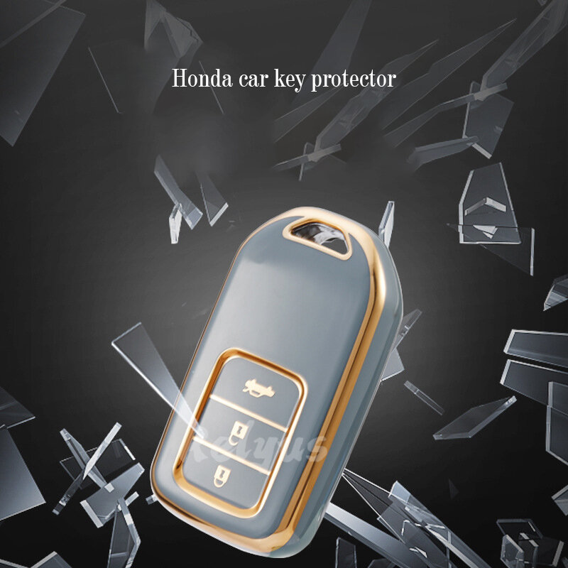 TPU Car Remote Key Case Capa, Keyless Protector Shell, Acessórios para Honda CRV Pilot Accord Civic Jazz Jade Fit HR-V 2017 2018