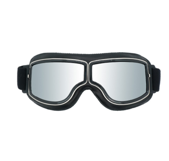 Gafas Retro plegables para Motocross, lentes de cuero Vintage para motocicleta, a prueba de viento, transpirables, para casco de ciclismo