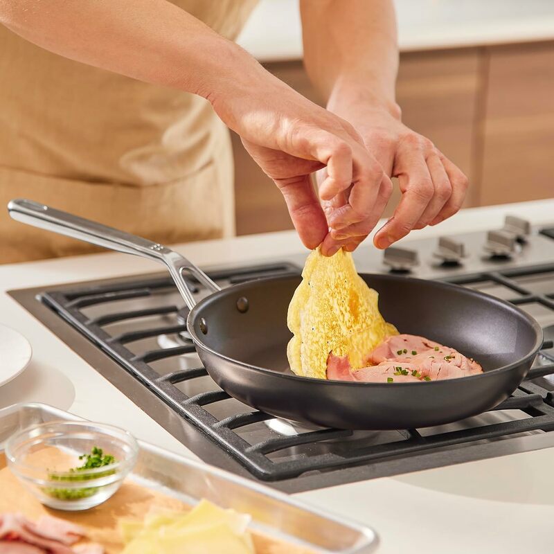 Набор антипригарных сковородок Misen, 8, 10, 12 дюймов, посуда для приготовления яиц, омлета, Индукционная, можно мыть в посудомоечной машине