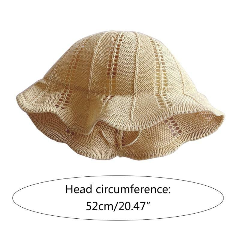 Baby Wave-edge Hat Beanie Fisherman Hat Solid Color Breathable Cap Sunshade Cap