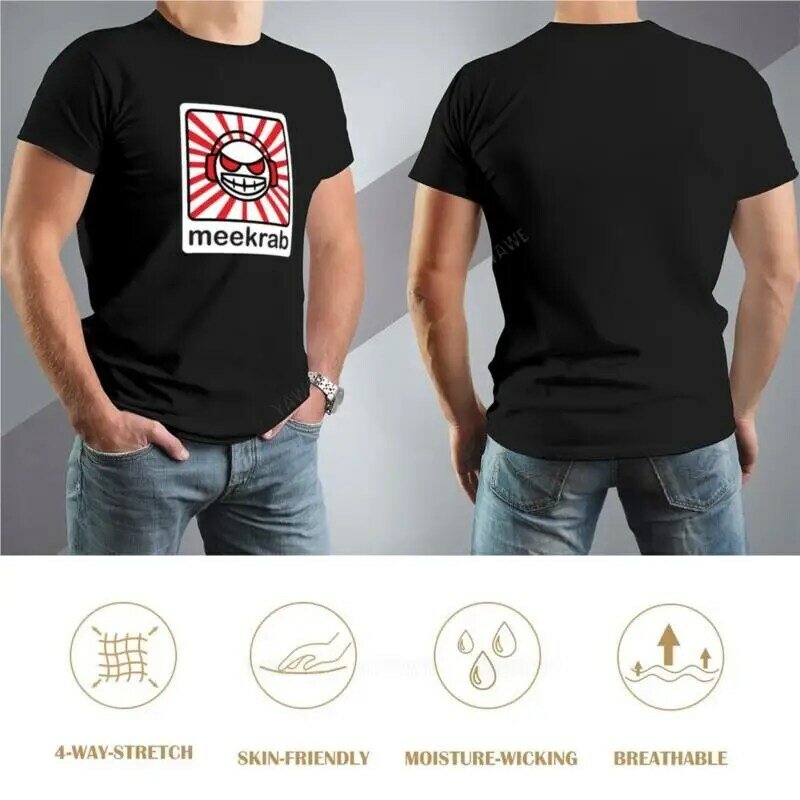 Meekrab-T-shirt de gato masculina, t-shirt superior, roupa para menino, marca