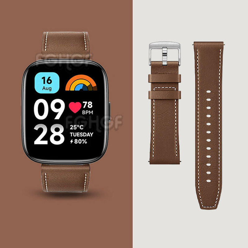 Сменный ремешок для Redmi Watch 3 Active, кожаный браслет для Xiaomi Redmi Watch 3 Active