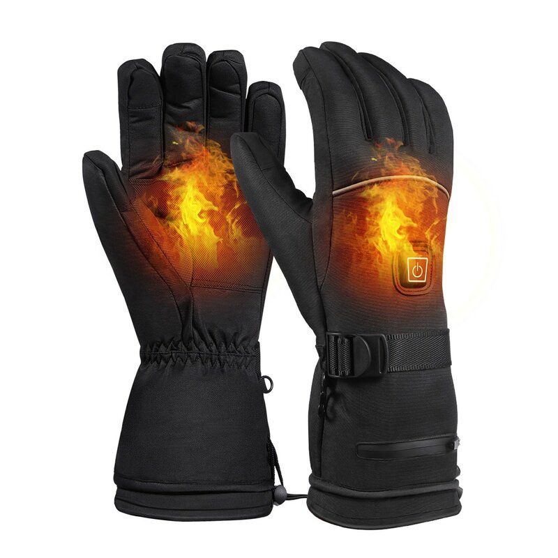 Теплые перчатки с подогревом, электрические лыжные перчатки с контролем температуры для скалолазания, катания на лыжах