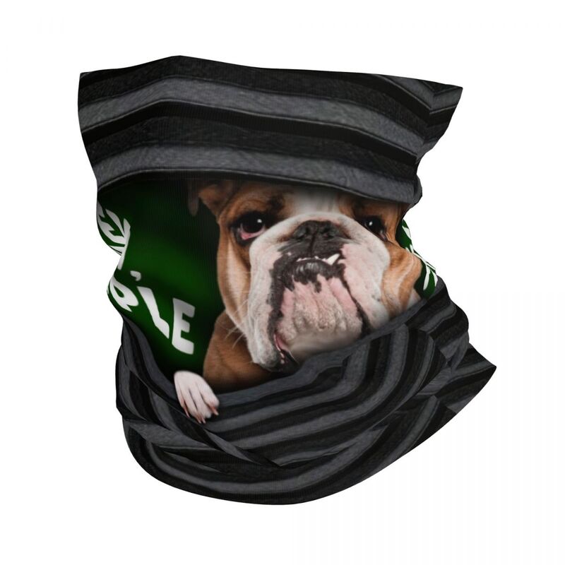 Bulldog สุนัขผ้าพันคอคอผ้าพันคอพิมพ์สัตว์สุนัขหน้ากากผ้าพันคอ Headwear เดินป่า Unisex ผู้ใหญ่ All Season