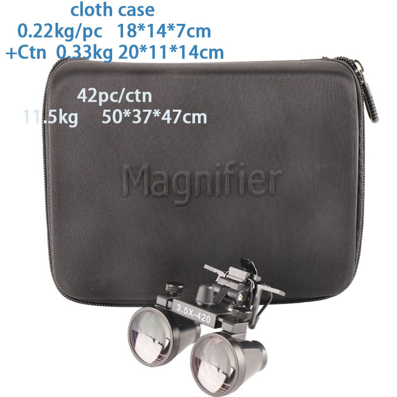 Dental Loupes 2.5X 3.5X Dentist Tools 420 MM Binocular Magnifier With Clip Magnifying Glass Dental Products Dentisry
