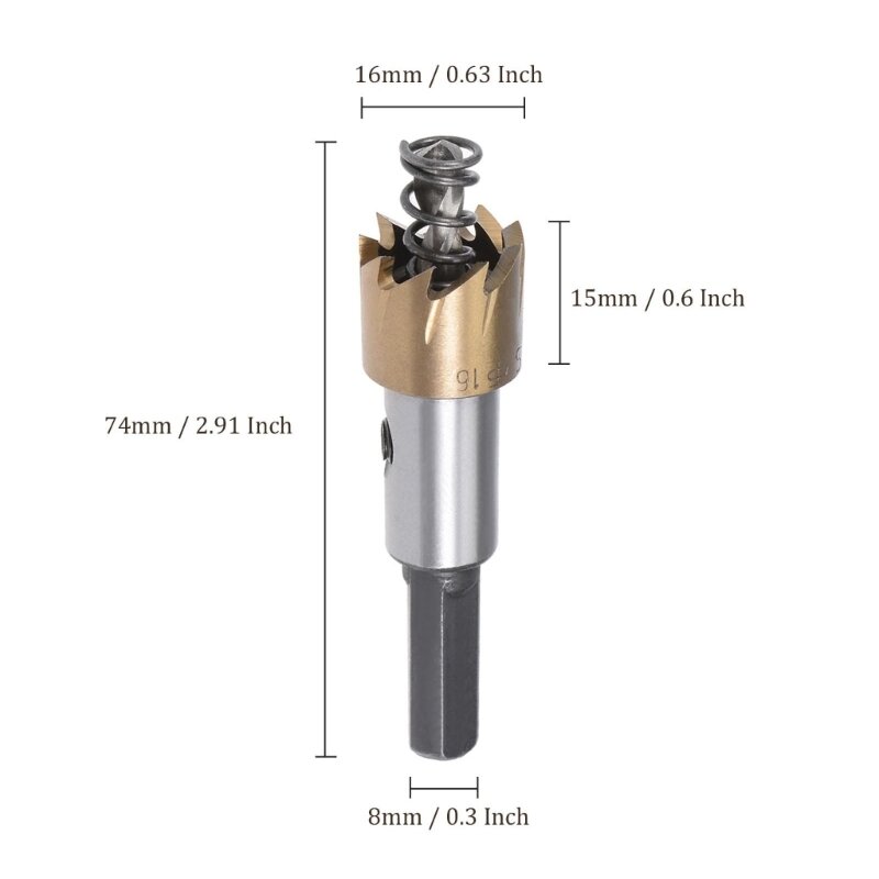 367D 16mm foret scie cloche forets hélicoïdaux coupe outil électrique trous métalliques perçage outils menuiserie pour