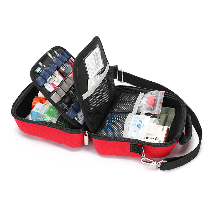 Kit de primeros auxilios para el hogar, bolso de hombro impermeable para acampar en coche, accesorios médicos multifuncionales para exteriores