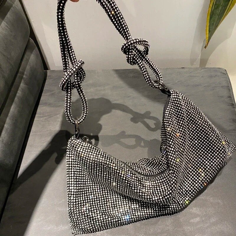 Новая сумка ручной работы с бриллиантами, женская сумка на плечо для банкета
