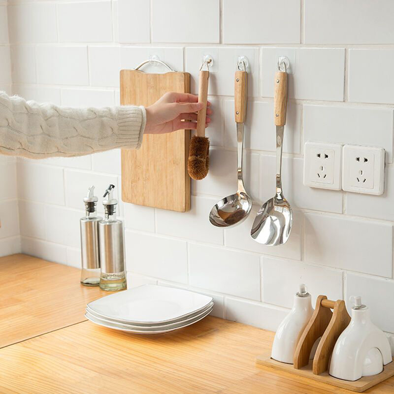 1 Stück Wand haken stark selbst klebend transparent Saugnapf Schwer last Rack sparen Platz Gadget für zu Hause Küche/Schlafzimmer/Bad