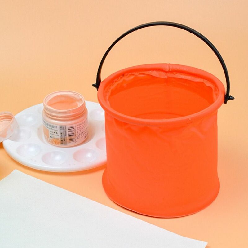 Portable Fishing Accessories Outdoor Acctivity Drawing Wash Pen Barrel Water Bucket With Partition Layer Beach Game