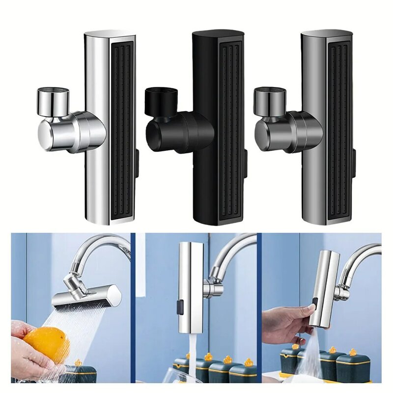 Waterfall Faucet Head Kitchen Bathroom Multifunctional Nozzle Anti Splashing Tap Sink Faucet 360 Rotate Hot Cold Sink Mixer