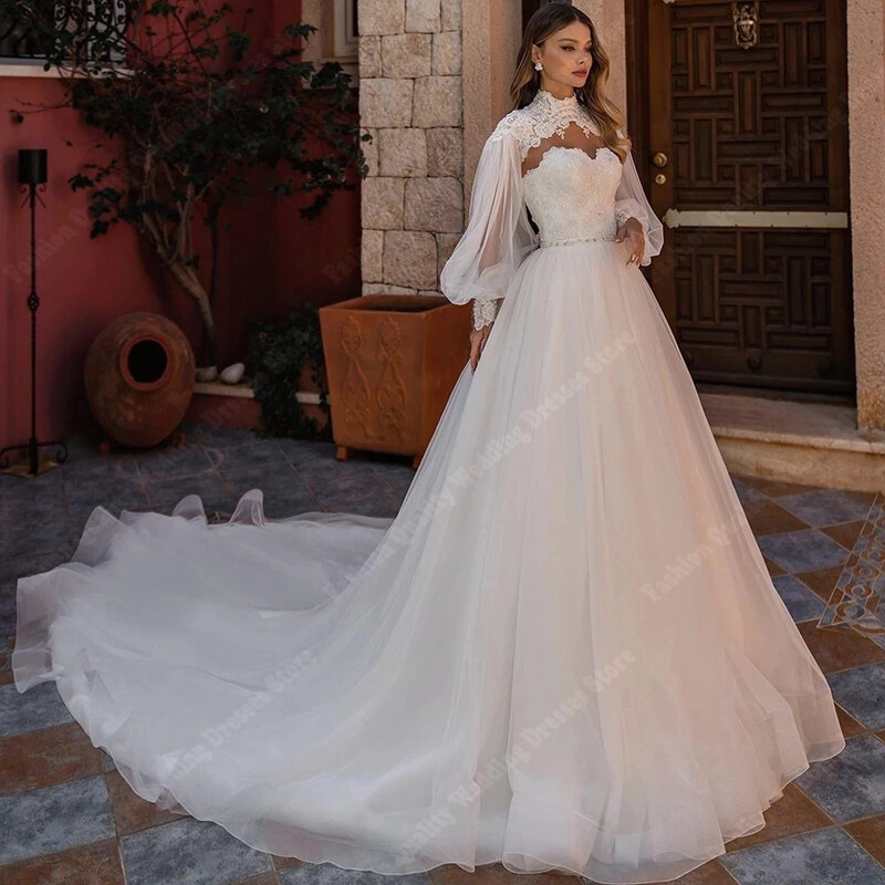 Elegante vestido de noiva lantejoulas, vestido de casamento pérola pequena, vestidos de baile luxuosos, longo robe de noiva, lantejoulas brilhantes, novo