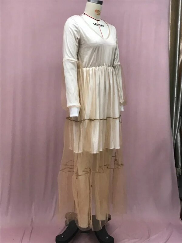 Abito da fata in pizzo Vintage a maniche lunghe invernale bianco abito Midi coreano da donna abiti 2023 primavera nuovo vestito da donna elegante