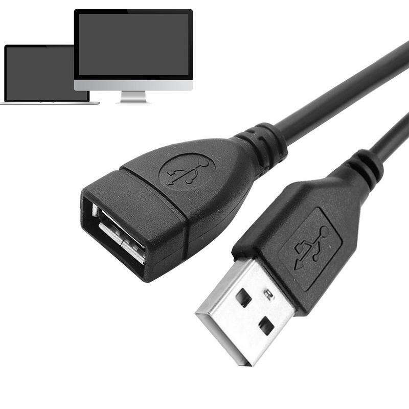 Cable de extensión USB 2,0 macho a hembra, transferencia rápida de datos para Webcam, teléfono, ratón, teclado, impresora, disco duro