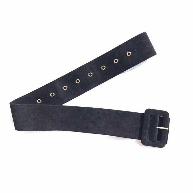 Cinturón ancho de charol para mujer, cinturón elegante de cuero de vaca negro, diseño francés de lujo