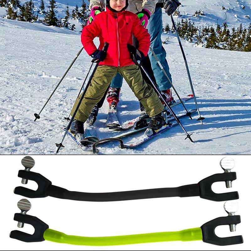 Konektor ujung Ski untuk anak dewasa, 2 warna, bantuan latihan Ski luar ruangan olahraga, aksesori papan salju
