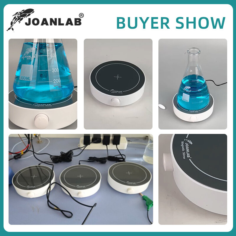 JOANLAB Mini Magnetic Stirrer ห้องปฏิบัติการเครื่องผสมแม่เหล็กที่มีแถบผัด Liquid Mixer Lab AC 100-240V EU USA UK AU Plug